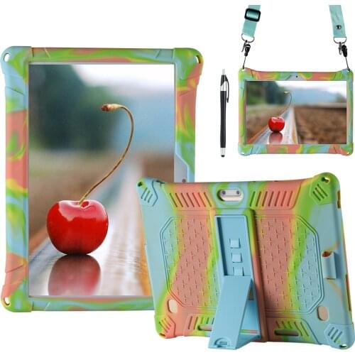 Universal 10.1 Inch Kids Shockproof Soft Silicone Case For 10.1 Inch Android Tablet PC Cover Protective Shell Coque+Pen+Straps