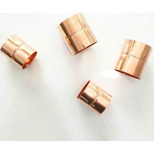 8mm Inner Diameter Copper End Feed Straight Equal Coupling Plumbing Fitting Scoket Weld Water Gas Oil 0.65mm Thickness