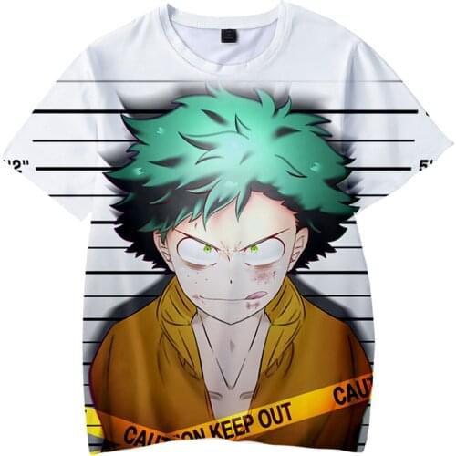 My Hero Academia 3D T Shirt Women Men Deku Midoriya Izuku All Might Bakugou Katsuki Todoroki Shouto Himiko Toga Cosplay Costume