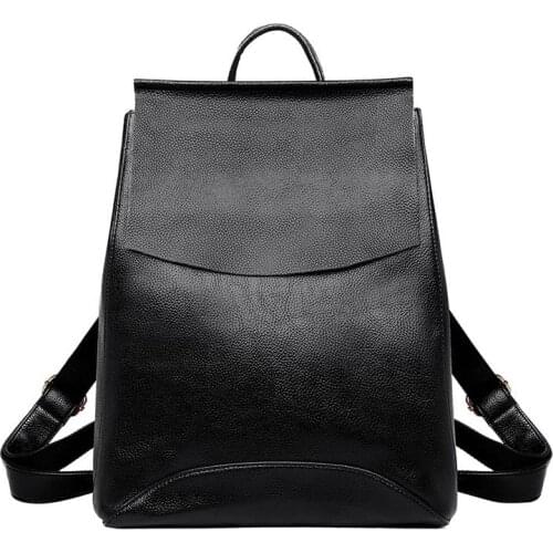 Women Leather Backpacks High Quality School Bags For Girls Vintage Bagpack Travel Large Capacity Daypack Female