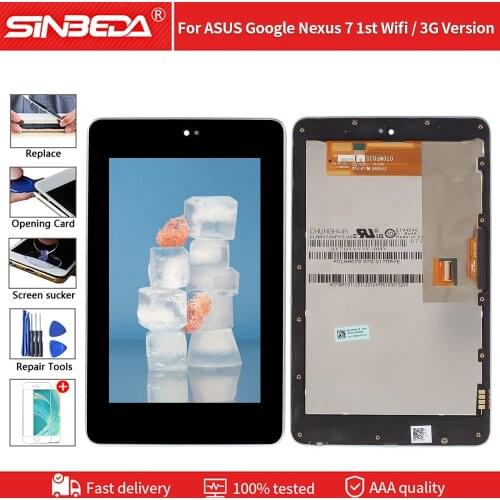 7.0'' Original LCD For ASUS Google Nexus 7 1st ME370 2012 LCD Display Touch Screen Digitizer Glass With Frame 3G WIFI Version