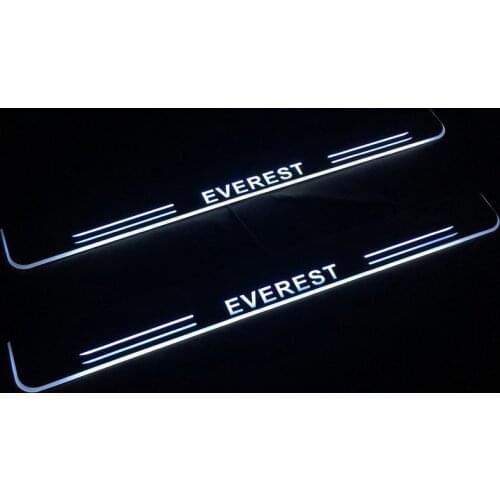 12V Welcome Pedal Lights For Ford Everest 2015 2016 2017 2018 Pedal car Door Sill Pathway Lamps led thresholds scuff plates auto