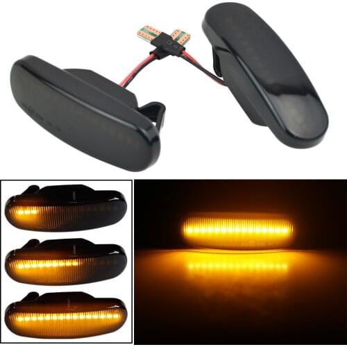 2Pcs For Fiat Abarth Punto Grande Panda 199 Doblo Fiorino 3 Idea 350 Linea 323 110 Dynamic LED Side Marker Light Sequential Lamp