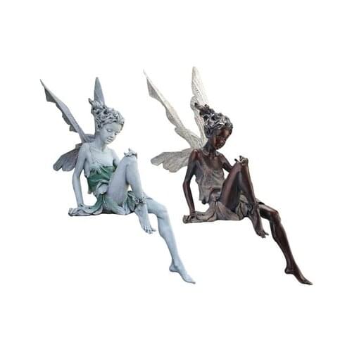 2021 Creative Resin Crafts Garden Fairy Garden Decoration Sitting Garden Fairy Pastoral Decoration Angel