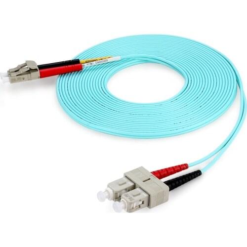 3 Meters LC-SC Fiber Optic Cable 10G MultiMode Duplex Patch Cord OM3 50/125