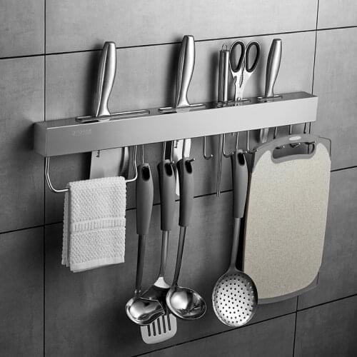 304 Stainless Steel Knife Holder Kitchen Utensils Storage Shelf Kitchen Shelf Kitchen Knives & Accessories kitchen accessories