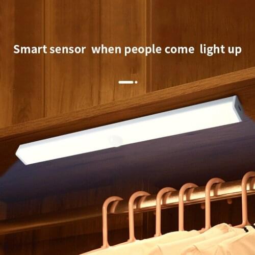 LED Night Light Motion Sensor Wireless USB Rechargeable lamp For Kitchen Cabinet Wardrobe Lamp