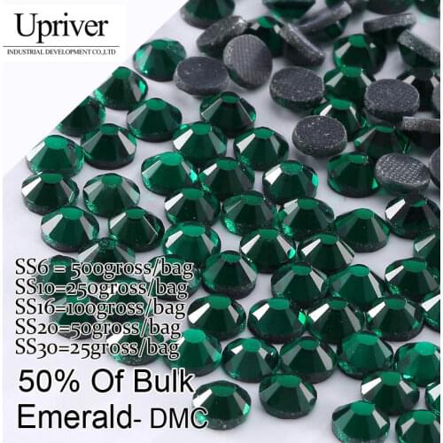 Large package shining stones best quality SS6 SS10 SS16 SS20 SS30 dark green correction rhinestones