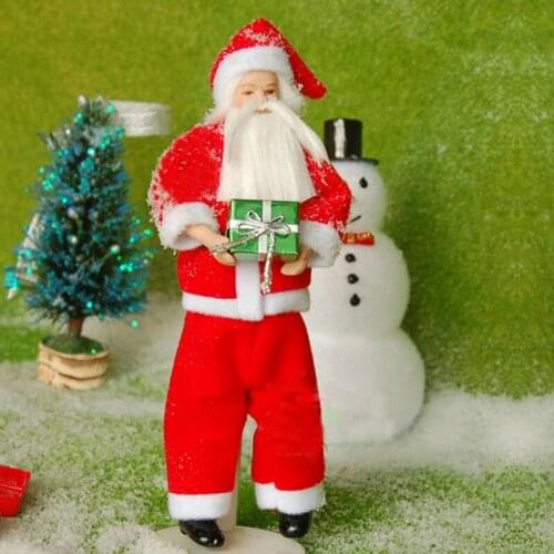 G07-X351 children baby gift Toy 1:12 Dollhouse mini Furniture Miniature rement Doll 15cm Santa Claus 1pcs