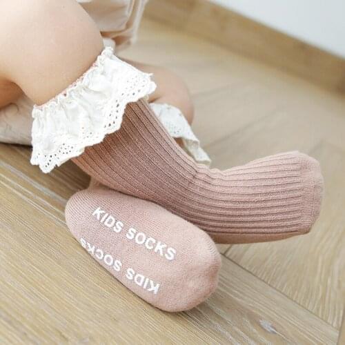 Baby Long Socks For Girls Warm Long Leg Warmers Socks Baby Lace Girls Knee High Baby Socks Non Slip Socks Kids