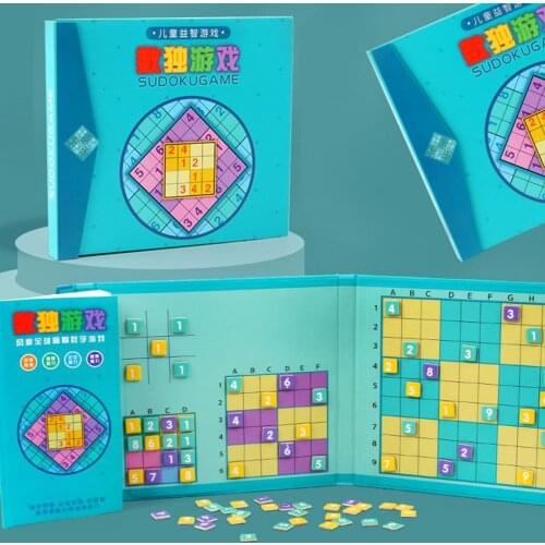 Sudoku Board Logical Thinking Education Portable Wooden Sudoku Board Game for Kids