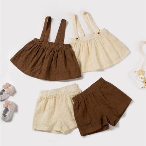Cute Toddler Baby Clothes Sets 2Pcs Fashion Girls Sleeveless Lace Tops+Short Pants Suit Toddler Baby Set Children Outfits 0-24M