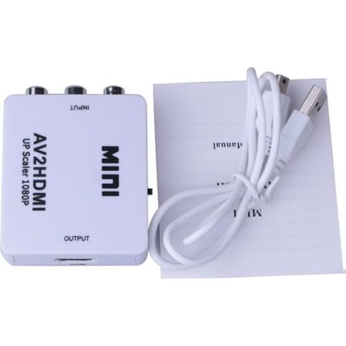 Mini AV2HDMI RCA AV HDMI CVBS to HDMI Converter Video Adapter Box AV to HDMI for HDTV TV PC DVD Xbox Projector