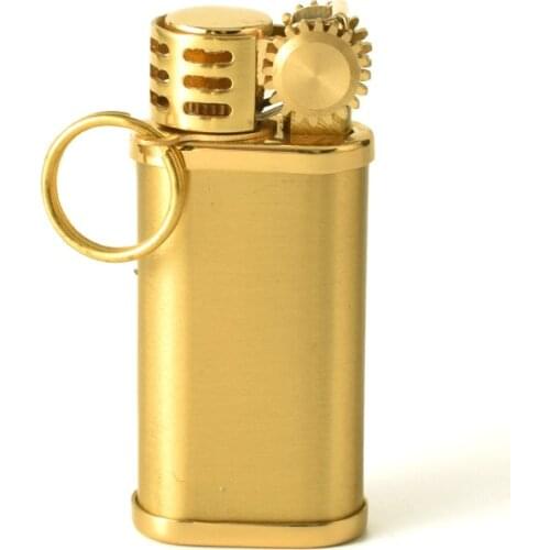 Mini Cylinder brass kerosene gasoline lighter Windproof retro cigarette lighter