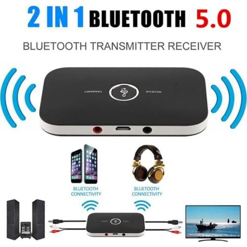 Upgraded Bluetooth 5.0 Audio Transmitter Receiver RCA 3.5mm AUX Jack USB Dongle Music Wireless Adapter for Car PC TV Headphones