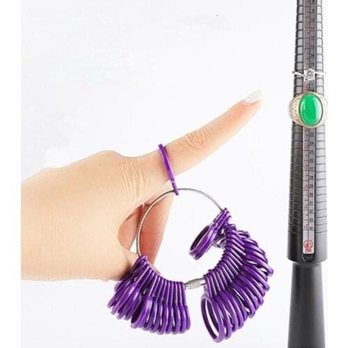 2021 New Professional Jewelry Tools Ring Size Mandrel Stick Finger Gauge Ring Sizer DIY Jewelry Size Tool Set