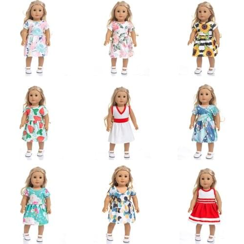 New Casual dress Fit for American Girl Doll Clothes 18-inch Doll , Christmas Girl Gift(only sell clothes)