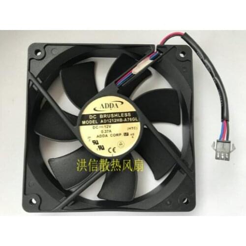 Wholesale: original ADDA AD1212HB-A76GL 12025 12V 0.37A chassis silent cooling fan