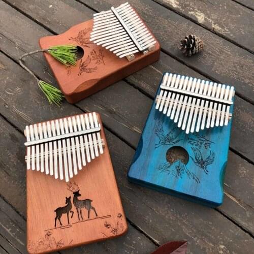 17 Keys Thumb Piano Portable Mahogany Crystal Kalimba Waterproof Musical Instrument Creative Box Perfect Gift For Kids Beginners
