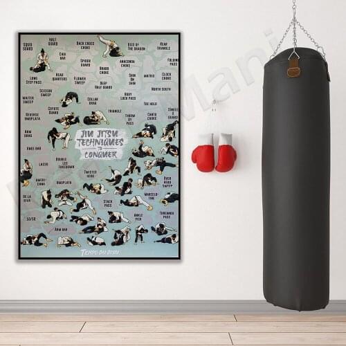 Jiu-Jitsu Skills Poster, Fighting Martial Arts Poster, Jiu-Jitsu Poster, Jiu-Jitsu Player, Jiu-Jitsu Wall Art Decoration Poster
