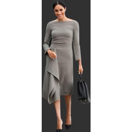 Retro Midi Dresses Slim Fit for Parent-teacher Conference Elastic Fabric Suitable for Uniform Figure Mother of the bride dresses