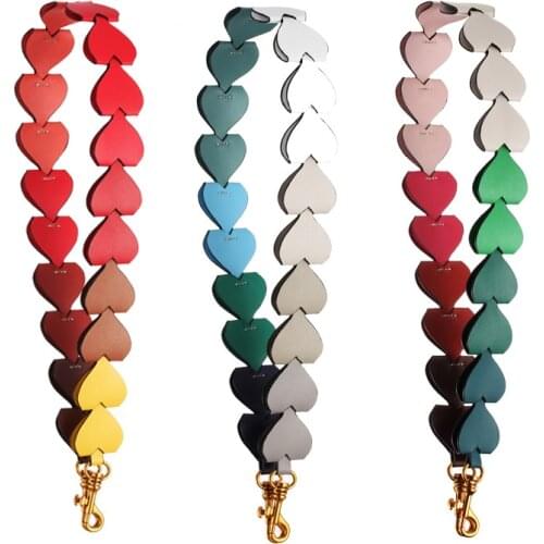 Color Shoulder Bag Strap Microfiber Leather Rainbow Wide Handbag Straps Replacement Adjustable Leather Strap Belt For Bag Handle