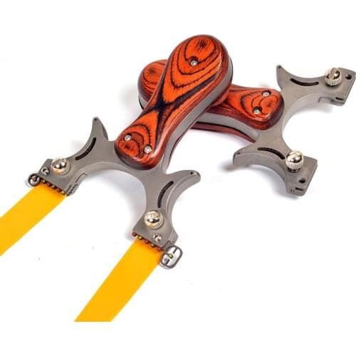 High Precision Slingshot Big Power Stainless steel Catapult Hunting With Rubber Band Outdoor Shooting Bow Traditional Sling Shot