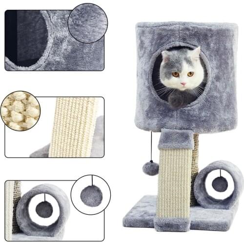 Ru Fast Delivery Pet Scratching Post Durable Cats Tree Breathable Cats Climbing Frame Universal Pet Playing Furniture