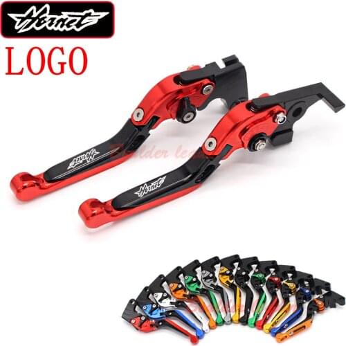 !With Logo Motorcycle CNC Folding Extendable Brake Clutch Levers Hand Grips For Honda CB600F CB 600 F Hornet 2007-2013