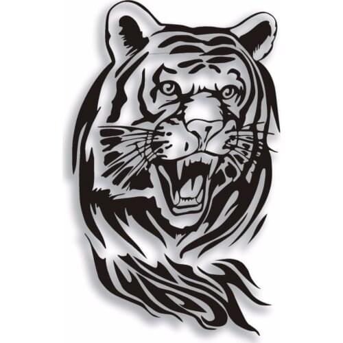 SLIVERYSEA 60CM Tiger Car Sticker for Car Whole Body Engine Hood Roaring Tiger Auto Sticker Waterproof for all cars #B1125