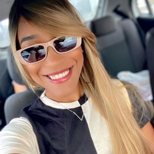 Candy Purple Avocado Green Sunglasses Women Retro Small Square Glasses Trendy Rectangle Sun Glasses Shades For Female Men Unisex