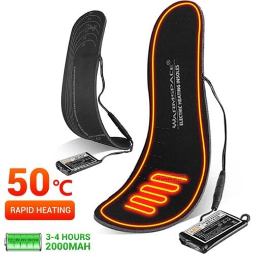 Heated Insoles Foot Warmer Insoles Winter Outdoor Sports Ski Heating Insoles Warmer Insoles Winter Skiing Sport Battery Powered