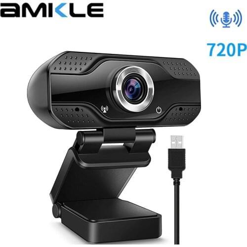 720P Webcam Full HD Web Camera With Built-in Microphone USB Plug Web Cam For PC Computer Mac Laptop Desktop YouTube Skype Win10