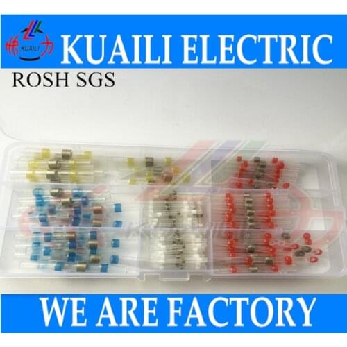 200pcs Heat Shrink Connector butt solder sleeve wire splices AWG 26-24 22-18 16-14 12-10 Heat Shrink Connector butt solder