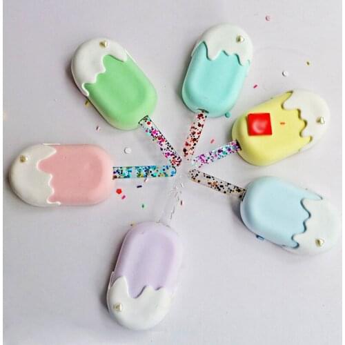 2021 Acrylic Ice Cream Sticks Popsicle Stick Multicolor Ice Cream Tools DIY Handmade Making Crafts For Kitchen Mold Accessories