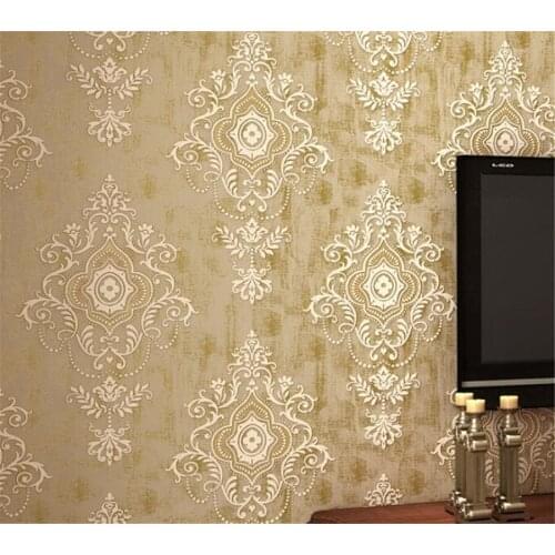 Beibehang 3D European Wallpaper Warmer Bedroom Wedding Room Living Room TV Background Wallpaper roll Wall Sticker papel tapiz