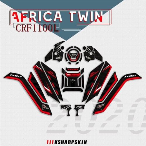 3D Gel Motorcycle fuel tank pad Fairing Stickers Moto Whole Car Decal Sticker Kit For Honda Africa Twin CRF1100L 2020 CRF 1100 L