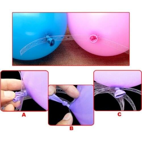 5M Transparent Plastic Balloon Chain Helium Balloon Chain Arch Seal Clips for Birthday wedding party Decoration Supplies