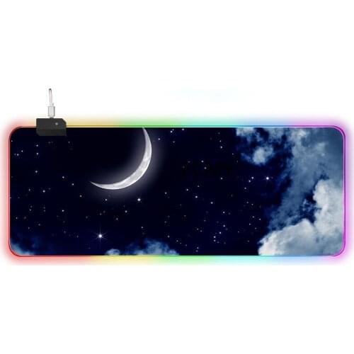 Large RGB Mouse Pad Xxl Gaming Mousepad LED Mause Pad Gamer Copy Moon Mouse Carpet Big Mause Pad PC Desk Pad Mat with Backlit