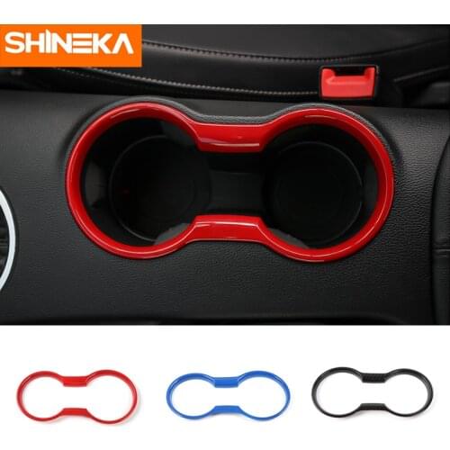 SHINEKA Car Styling Cup Holder Water Cup Bracket Decorative Cover Trim for Ford Mustang 2015