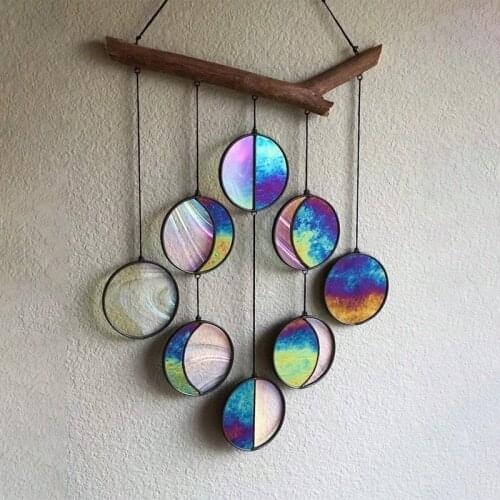 Wooden Moon Wall Decoration This Wall Art Brings a Unique and Mysterious Press to Your Bedroom and Living Room