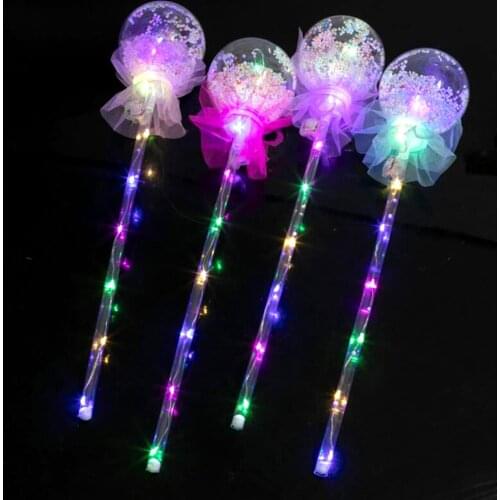 Children Kids Plastic Glowing Ball Wand Glow Stick Toy Christmas Birthday Wedding Halloween Gift New Year Childrens Gifts