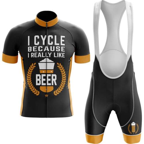 I LikeBeer Cycling Sets Bike uniform Summer Cycling Jersey Set Road Bicycle Jerseys MTB Bicycle Wear Breathable Cycling Clothing