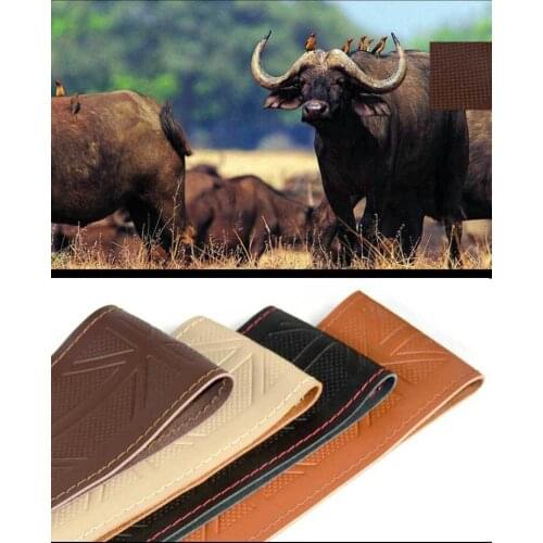 Top Layer Leather Braid Car Steering Wheel Cover Anti slip handsewn automobile steering wheel sleeve 38CM Interior Accessories