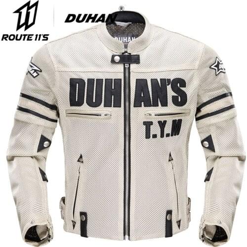 DUHAN New Motorcycle Jacket Summer Mens Breathable Mesh Moto Motocross Jacket Motobiker Riding Jacket Jaqueta Motociclista