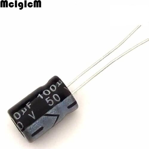 MCIGICM 1000pcs Aluminum electrolytic capacitor 100uF 50V 8*12 Electrolytic capacitor