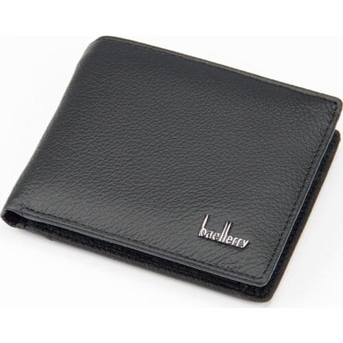 Baellerry brand Genuine leather purse for men large capacity mans wallet with coin pocket male card holder money bag