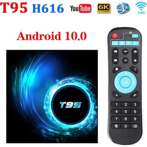 2021 Newest T95 Max plus Smart Android 10 TV Box 2.4g & 5g Wifi Bluetooth 4k 6k Quad Core Set top Box Media Player X96 H96 H6