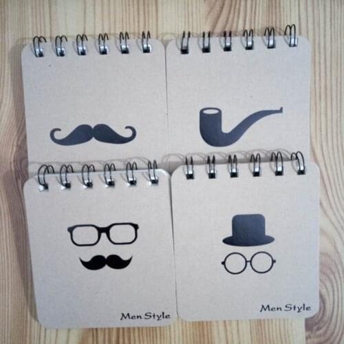 New Arrival 400 Pcs Cute Notebook Moustache Coil Notepad Plan Diary Day Planner Journal Record Stationery Office School Supplies