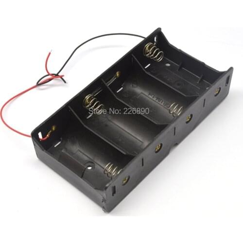 Wholesale 4XLR20 battery holder 4XD battery box 4XAM1 6V battery shell 130X70X30mm 4X1.5V battery case with 6''wires,100pcs/lot
